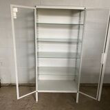 Medical cabinet showcase metal and industrial glass vintage 1930