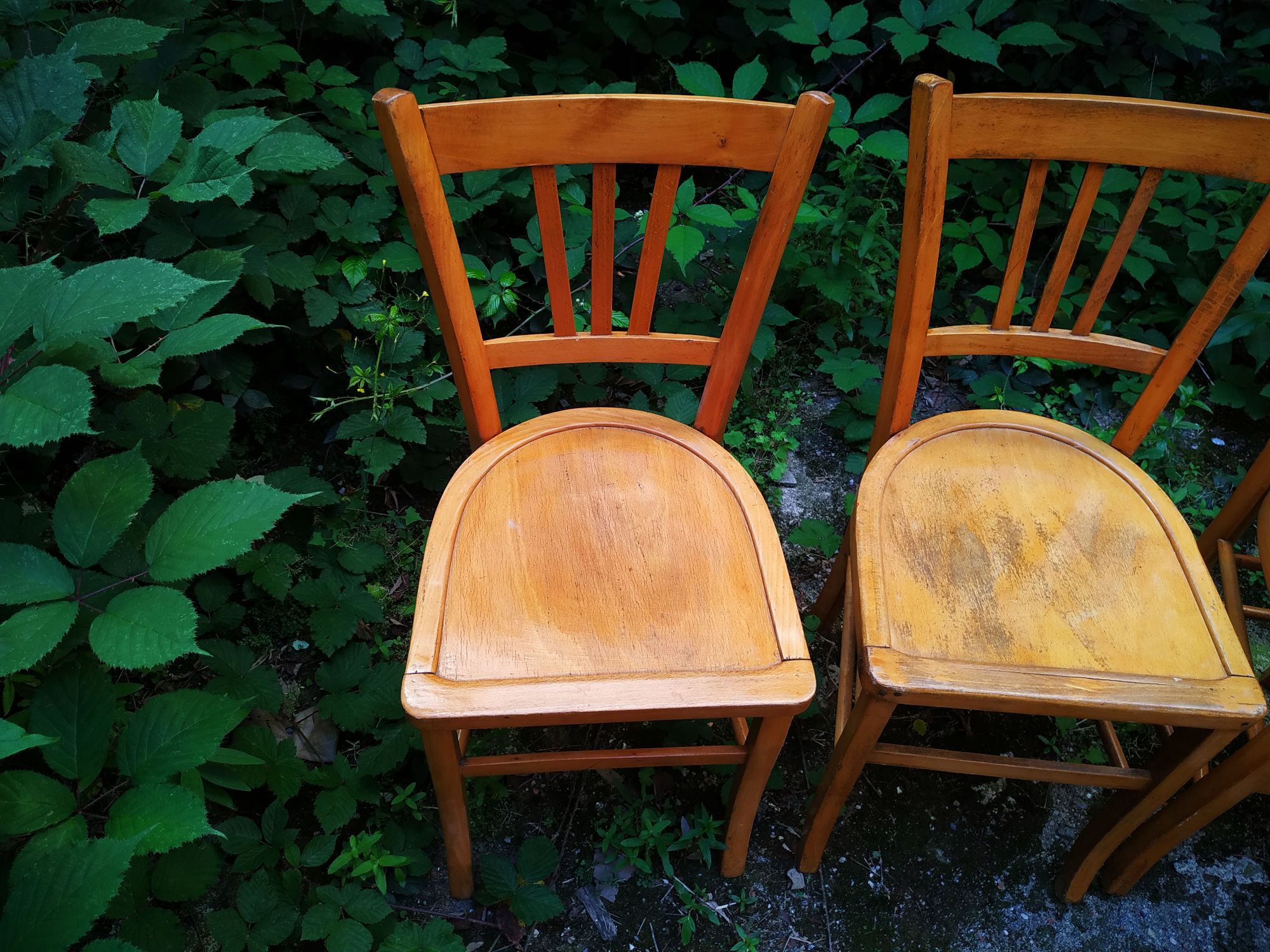 Series of four Luterma bistro chairs