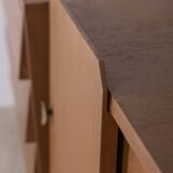 LARGE VINTAGE SIDEBOARD FROM THE 1960S IN TEAK AND BRASS, ITALIAN DESIGN