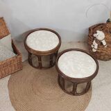 Rattan pouf