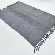 Vintage Gray Tones Kilim Rug, Handmade Mid Century Modern Carpet, 156x231Cm