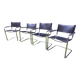 Lot of 4 modernist chairs in the style of MG5 Matteo Grassi circa 1980