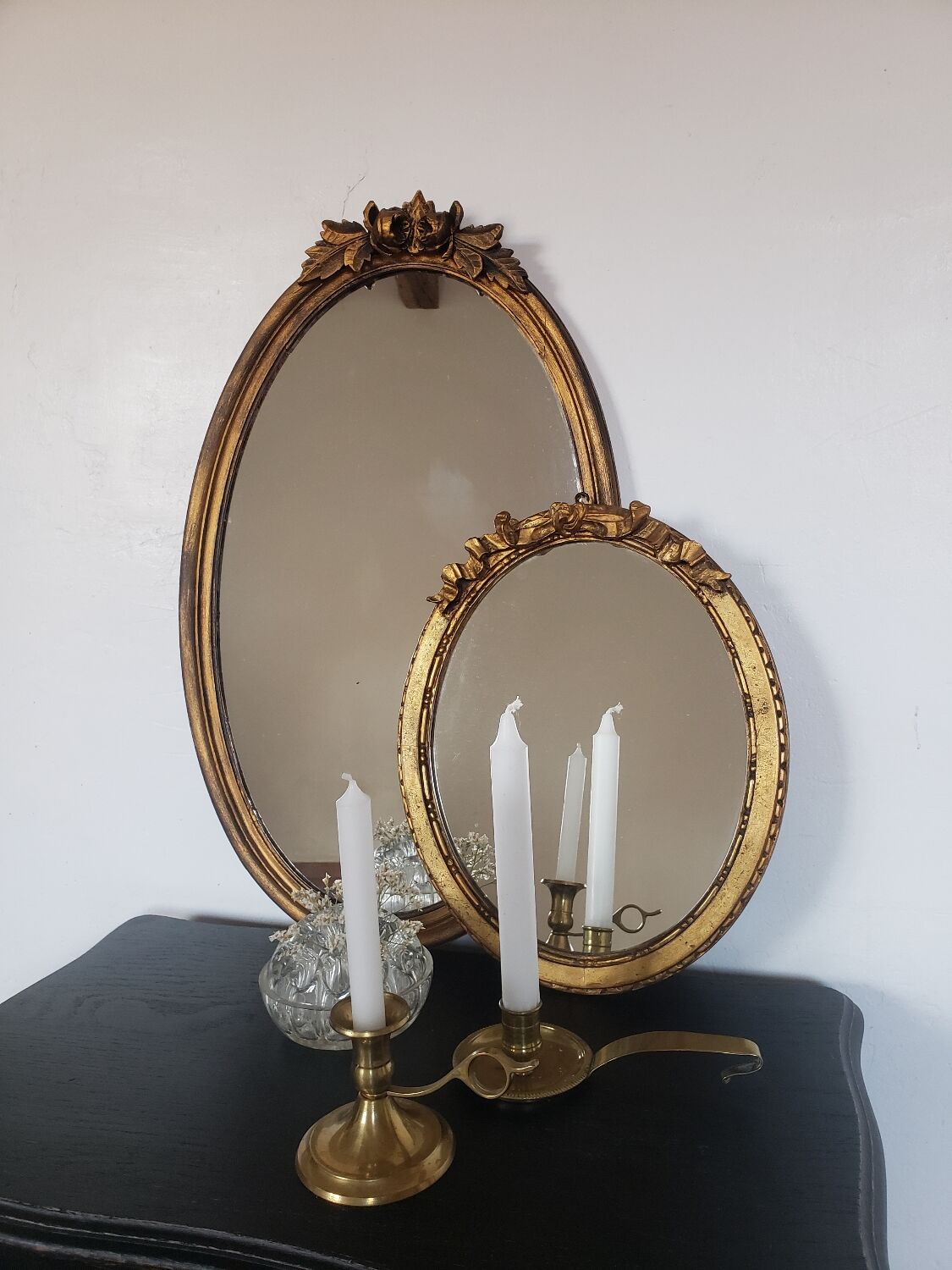 Romantic golden mirror Louis XVI style
