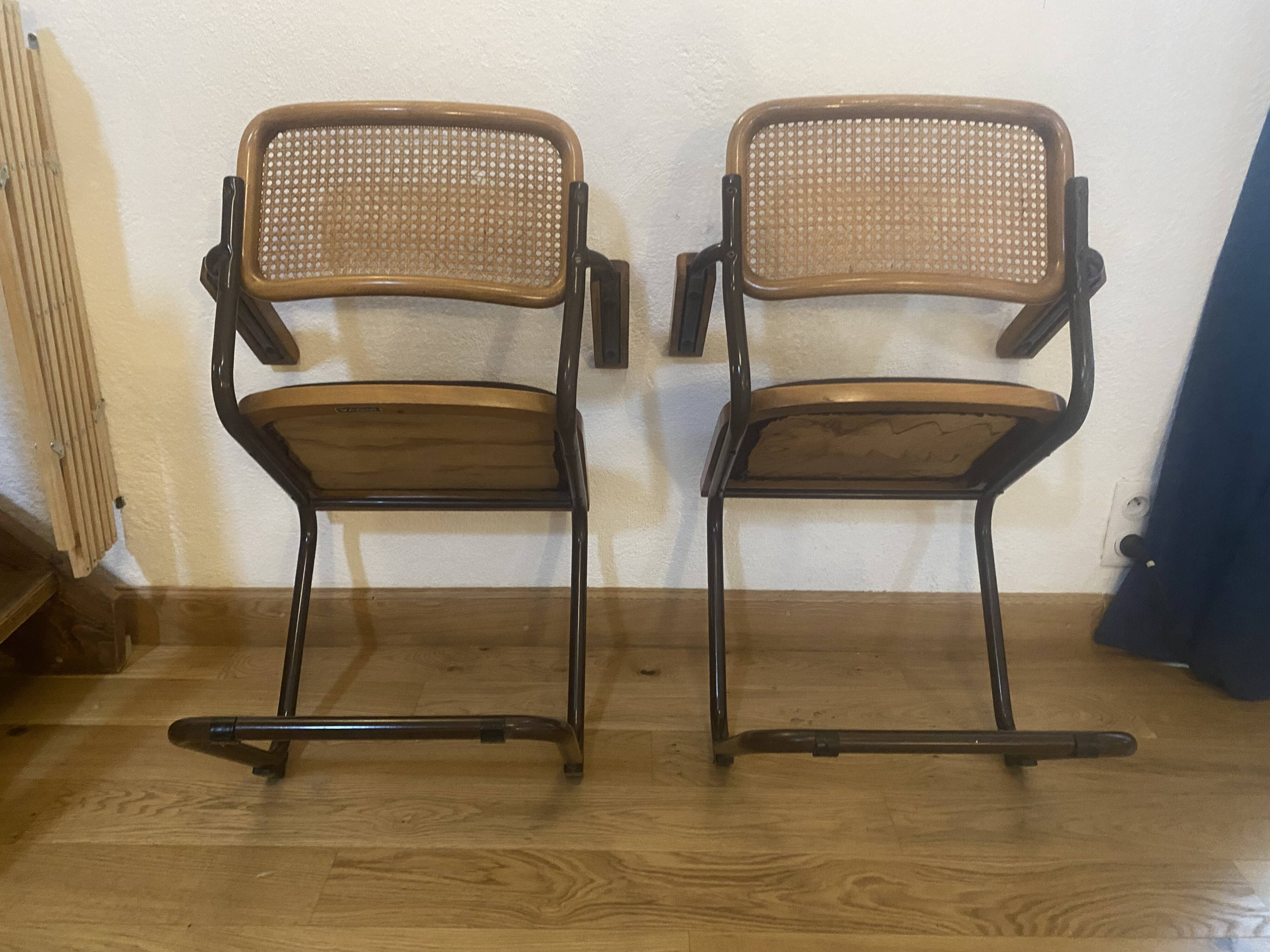 Paire de fauteuils rénovés type Breuer B64