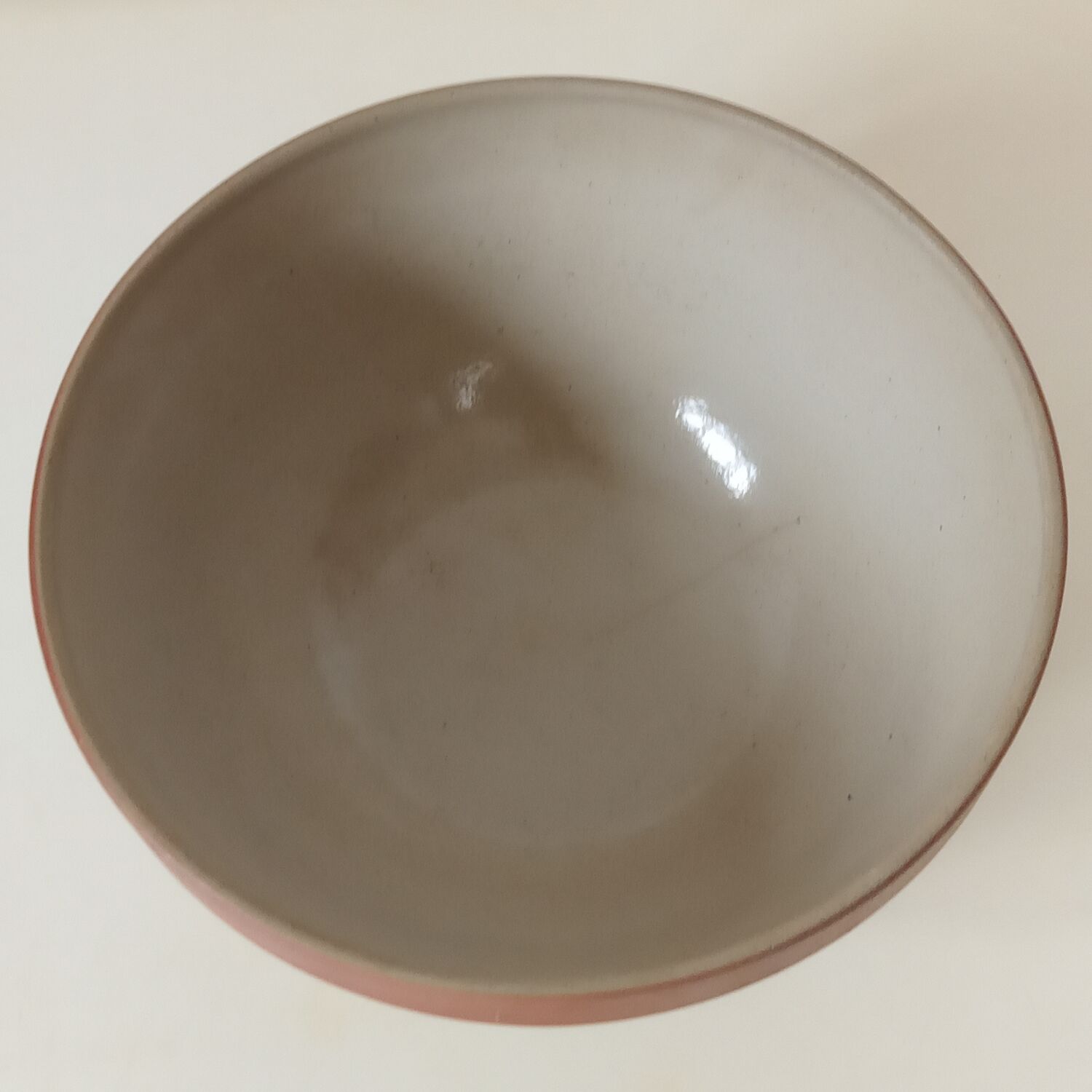 Glazed stoneware salad bowl
