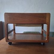 Vildbjerg teak multifunction serving bar cart, Denmark 1960s