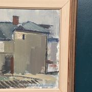 Original Swedish Oil on Canvas – “Sage House” by Gustav‑Adolf Johansson – Signed – Vintage & Framed