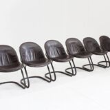 6x Vintage Pascale Dining chairs by Gastone Rinaldi for Thema Italy 1970s