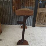 Wooden and cast iron workbench console