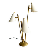 Italian three-headed brass lamp, 1950s design