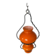 Pendant chandelier, vintage, opaline, Orange, 1970s