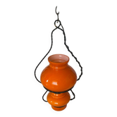 Lustre suspension, vintage, opaline, Orange Annee70
