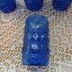 6 antique cobalt blue glasses
