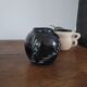 Glazed stoneware round vase