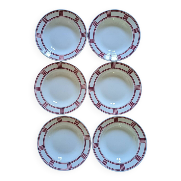 6 assiettes creuses Badonviller