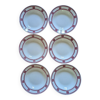 6 assiettes creuses Badonviller