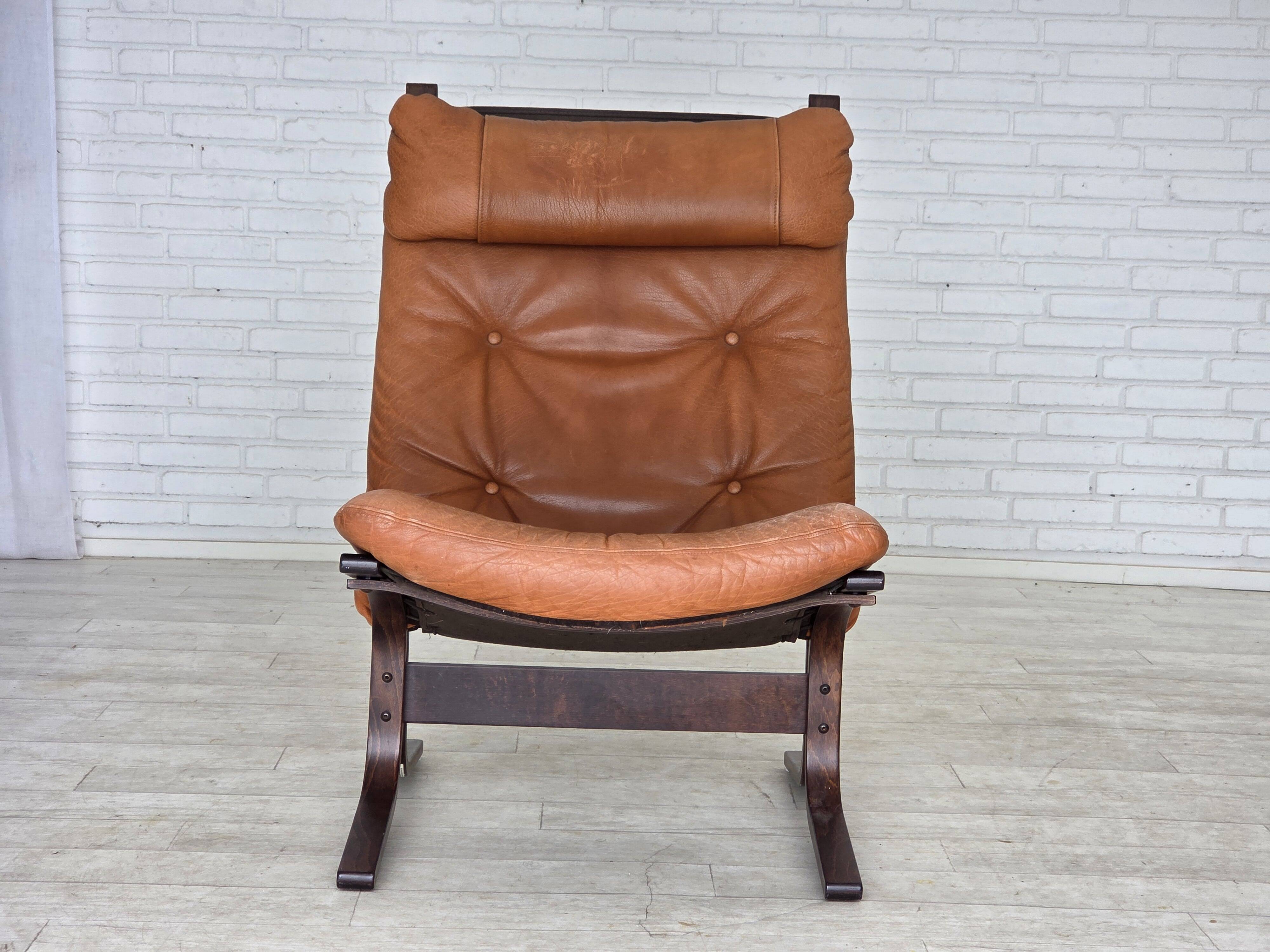 Années 1970, design norvégien par Ingmar Relling, fauteuil, modèle "Siesta".