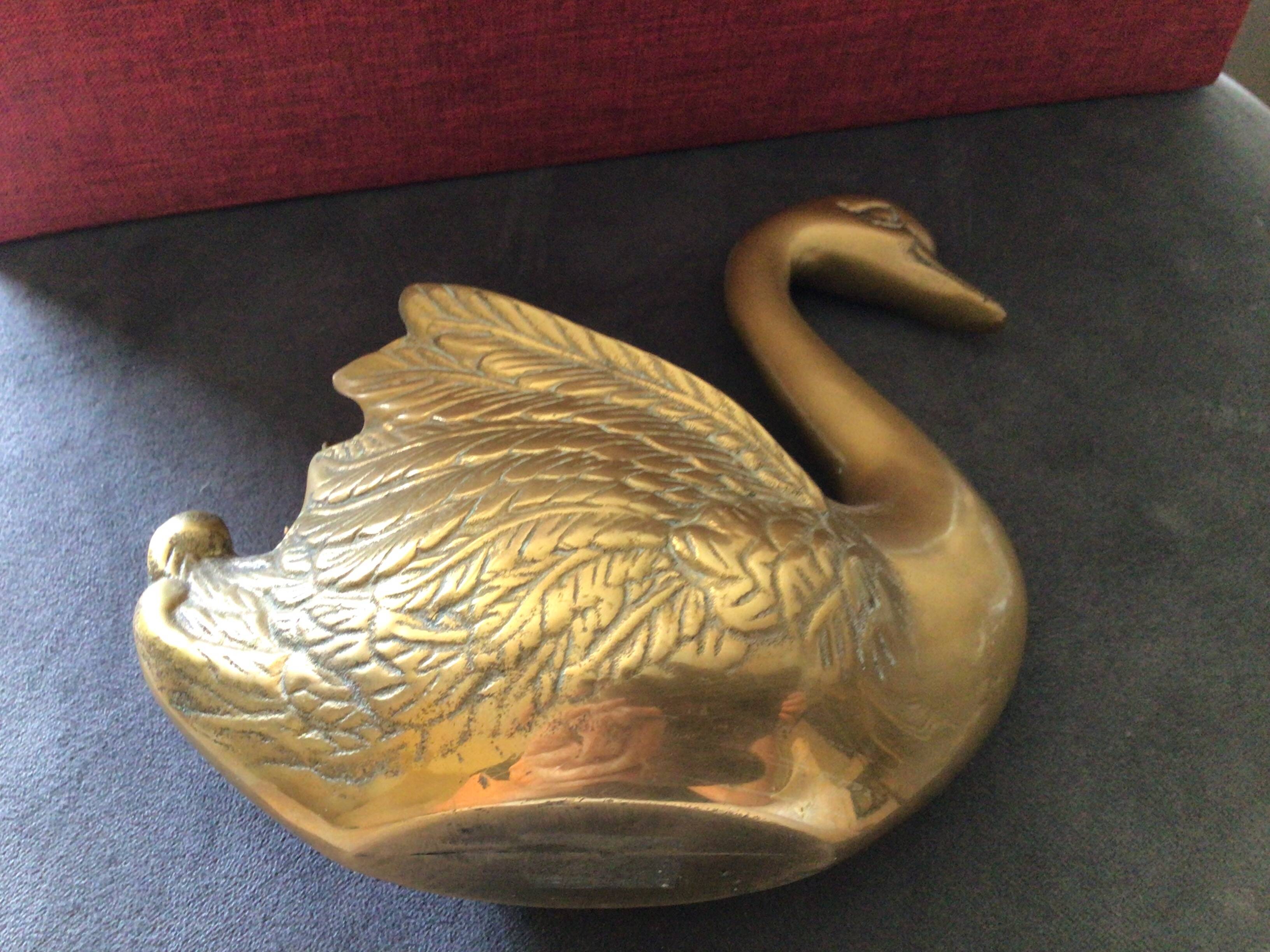 Brass swan