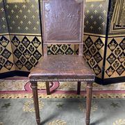 10 chaises louis XVI assise cuir