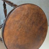 Vintage turned solid wood tripod stool
