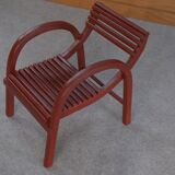 BAUMANN 1930s theatre red bentwood children's chair