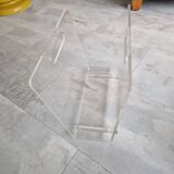 Vintage David Lange plexiglass magazine rack