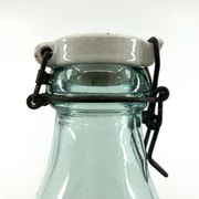 Grande bouteille "Mercur" en verre et bouchon en céramique • 2L • 1930