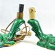 Two ceramic electrified bougeoirs  vintage 1950