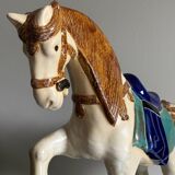 Glazed ceramic horse
