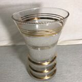 Vase former fains cristalor glassware from boom decor golden belgium vintage