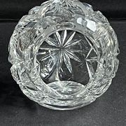 Cendrier boule individuel en cristal taillé - XXème
