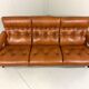 Rosewood and cognac leather canapé by Coja Culemborg, Netherlands, 1970s.