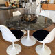 Tulip table Saarinen 120 cm black Marquina marble