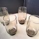 4 Vintage Smoked Glass Orangeade Glasses