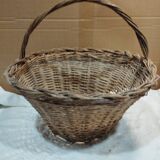 Ancien panier tressé rond