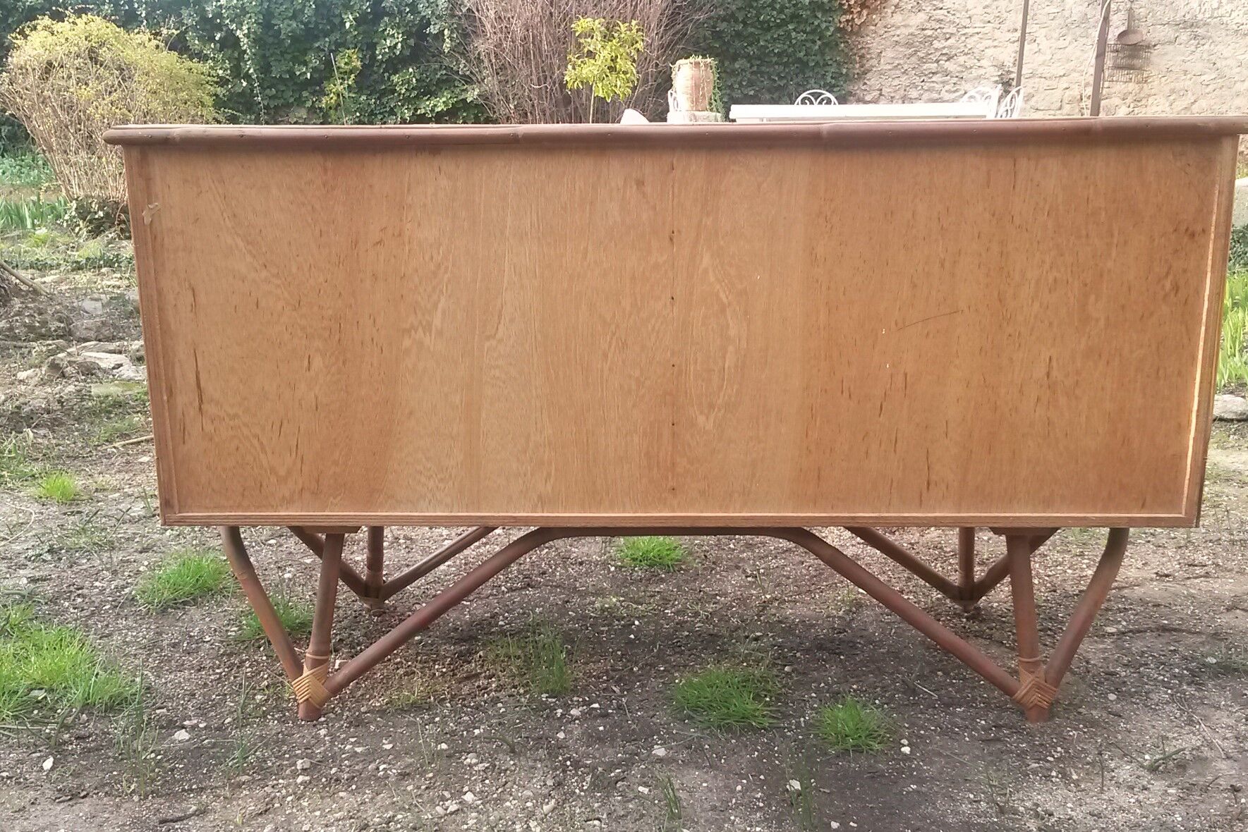 1950 vintage rattan buffet