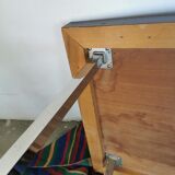 Coffee table from the 70s, chrome and rosewood