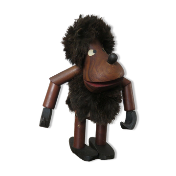 Personnage scandinave en teck articulé "homme des cavernes" années 60 70