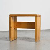 Solid pine stool from Les Arcs, circa 1975.