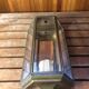 Old Brass Lantern Wall Lamp with Mirrored Background + Vintage Glass Plates