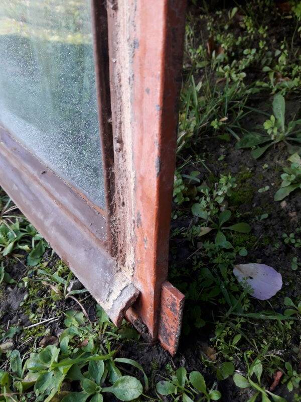 W84xH137.5 industrial curved metal glass frame window