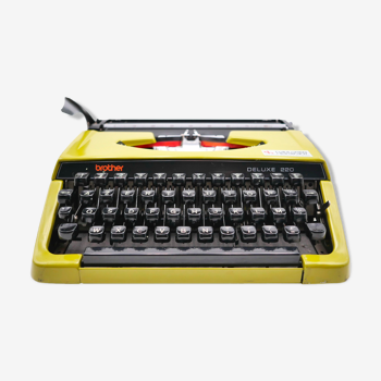 Machine à écrire Brother Deluxe 220 vert Kaki vintage révisée ruban neuf
