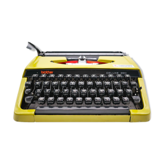 Machine à écrire Brother Deluxe 220 vert Kaki vintage révisée ruban neuf