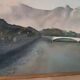 Oil painting on canvas board, 1950s, signed NAVA, lake, river.