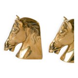 paire de serre-livres en laiton doré, modèle Cheval, 1950