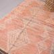 Tapis marocain vintage en laine rose