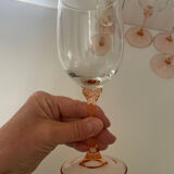 Set of 6 two-tone pink stemmed glasses Luminarc Véronèse