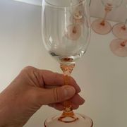 Set of 6 two-tone pink stemmed glasses Luminarc Véronèse