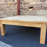 Vintage raw teak coffee table