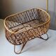 Vintage rattan cradle